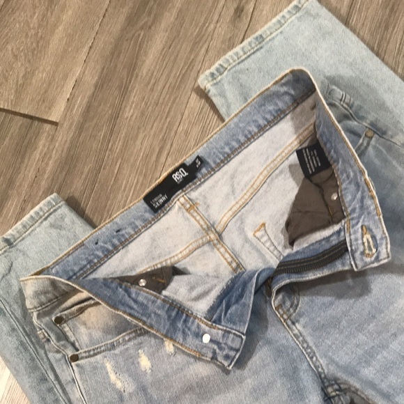 RSQ “London Skinny” Light Wash Distressed Stretch Jeans  size 32x30 - Picture 7 of 12